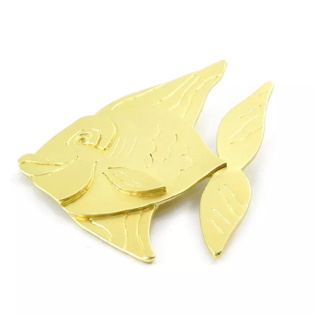 Les Trésors De Lily Broche Créateur 'Poisson' Doré [I5443]