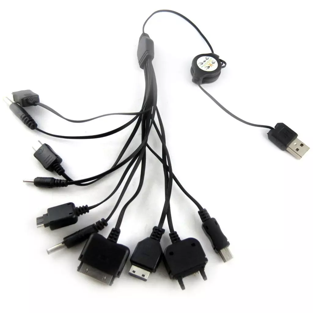 les trésors de lily Cables USB 'Pieuvre 10 en 1' noir [K9293]