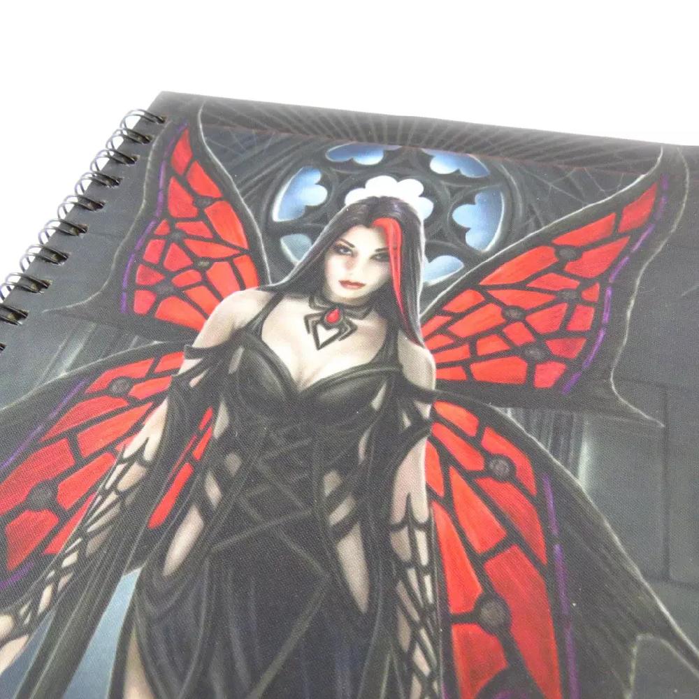 Les Trésors De Lily Carnet à Spirales 'Fairy Dreams' Noir Rouge [J5596]