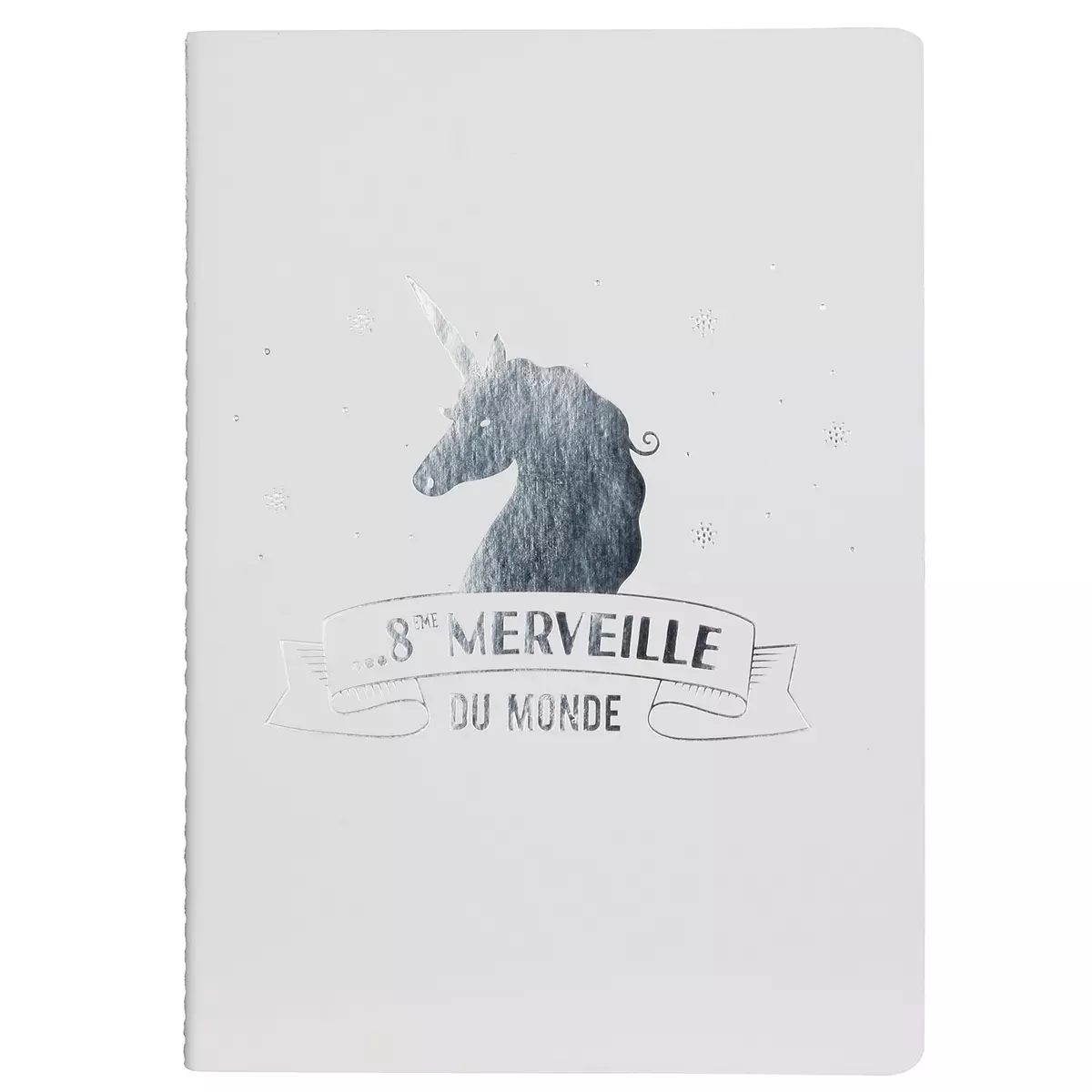 les trésors de lily Carnet A5 'Licorne My Unicorn' blanc argenté (8ème Merveille du Monde) 21x15 cm [Q0825]