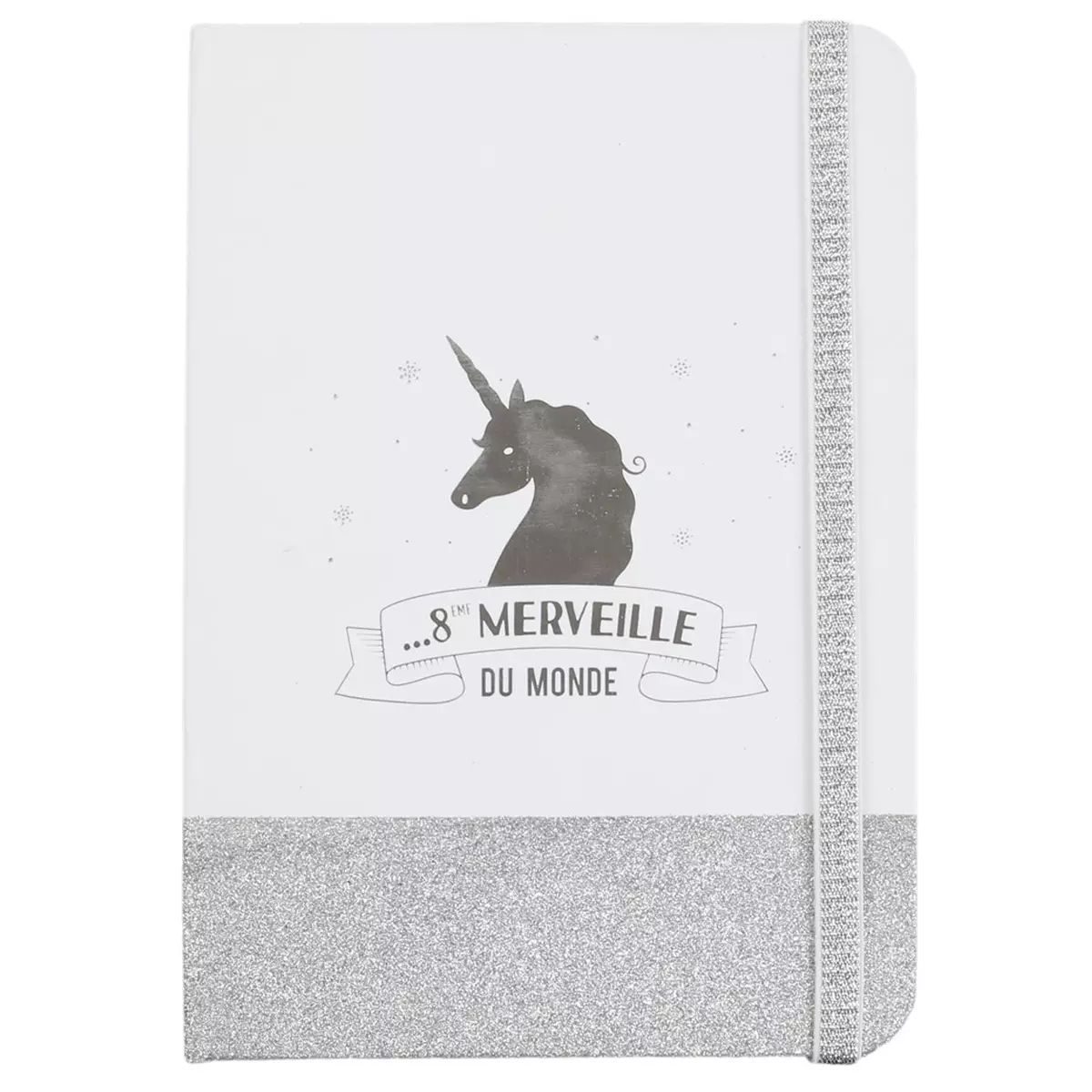 les trésors de lily Carnet A5 'Licorne My Unicorn' blanc argenté (8ème merveille du monde) 21x15 cm [Q3622]