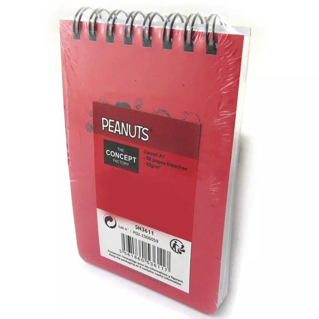 Les Trésors De Lily Carnet A7 'Snoopy' Rouge (Snoopy Original) [N5188]