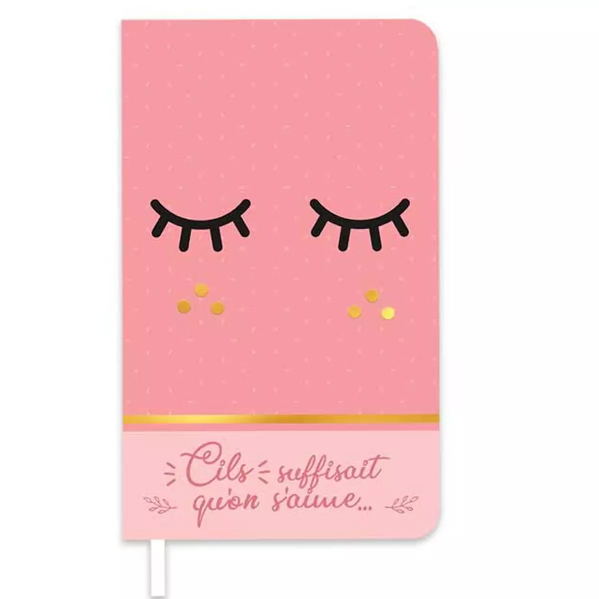 les trésors de lily Carnet de notes 'Diva Yeux Endormis' rose (Cils suffisait qu'on s'aime ) 145x9 cm (72 pages) [Q8057]