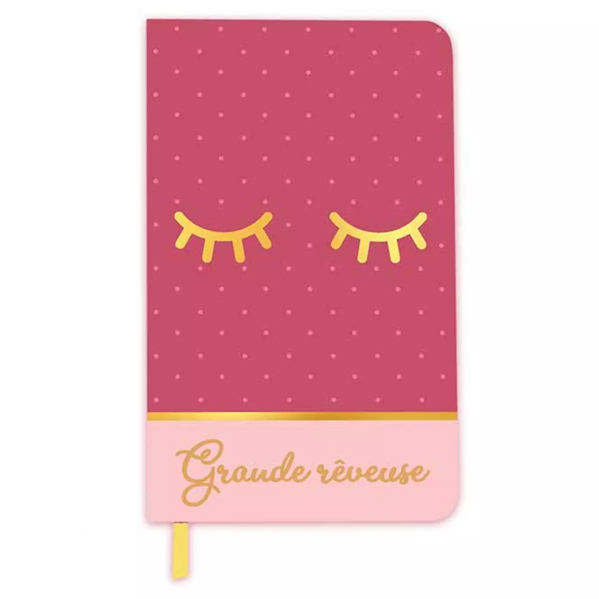 les trésors de lily Carnet de notes 'Diva Yeux Endormis' rose (Grande rêveuse) 145x9 cm (72 pages) [Q8056]