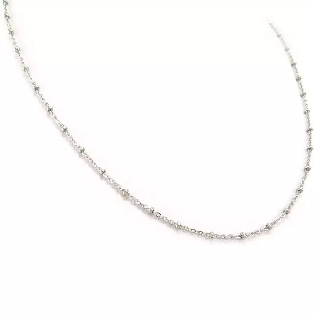 Les Trésors De Lily Chaîne Acier 'Billes' Argenté 45 Cm 2 Mm [K5878]