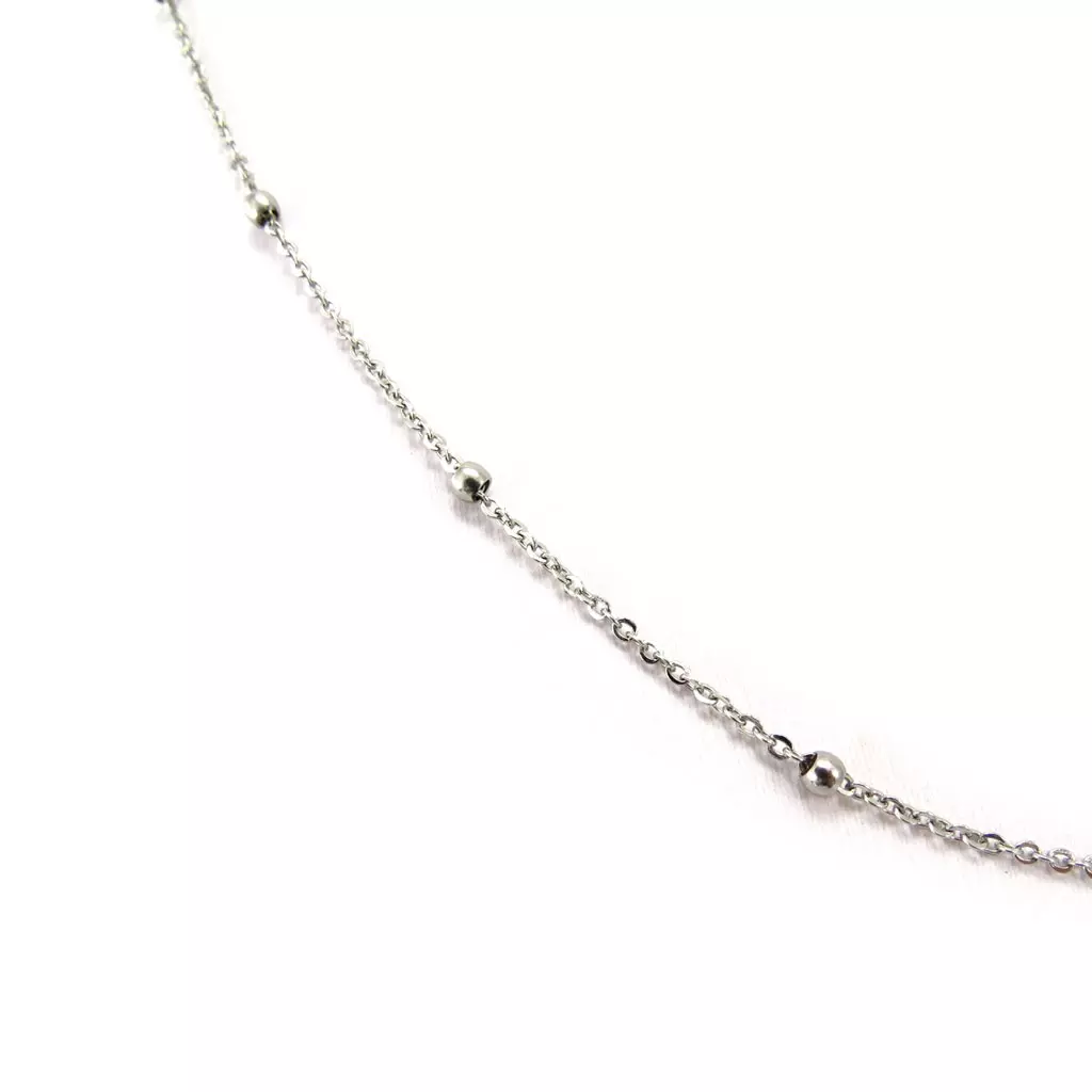Les Trésors De Lily Chaîne Acier 'Billes' Argenté 45 Cm 4 Mm [K5895]