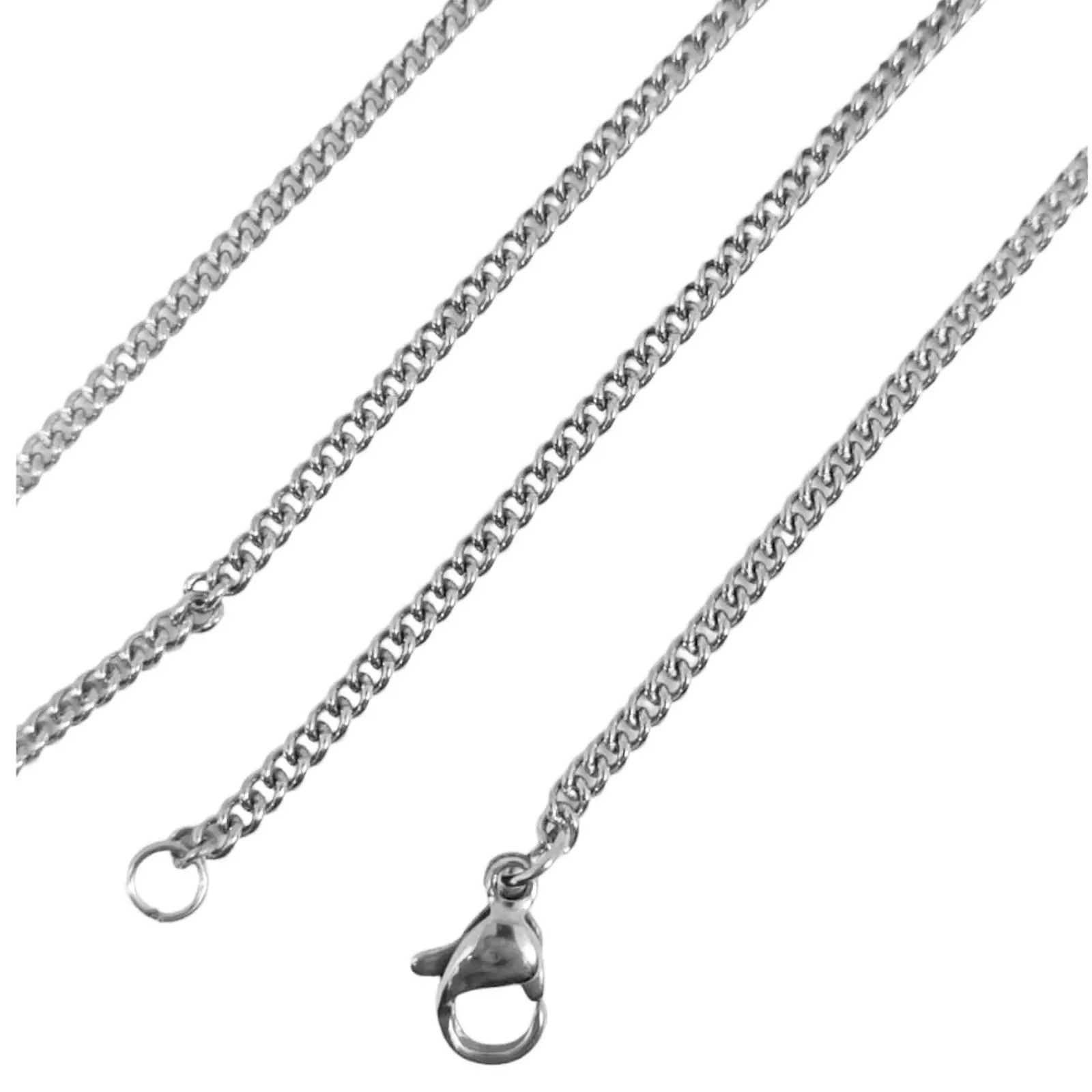 Les Trésors De Lily Chaîne Acier 'Maille Gourmette' Argenté 50 Cm 2 Mm [J9395]
