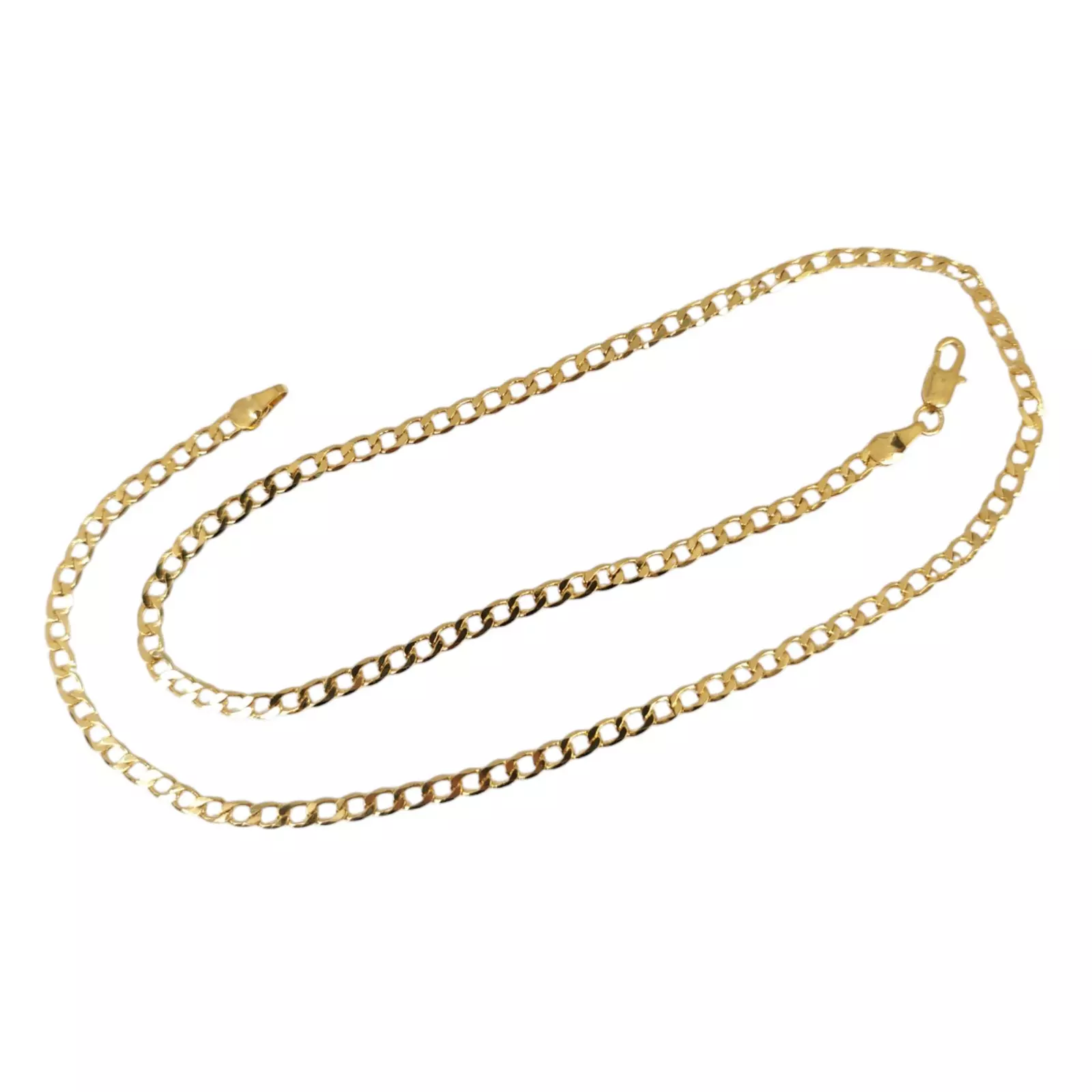 les trésors de lily Chaîne Acier 'Maille Gourmette Cubaine' doré 45 cm 3 mm [S1359]