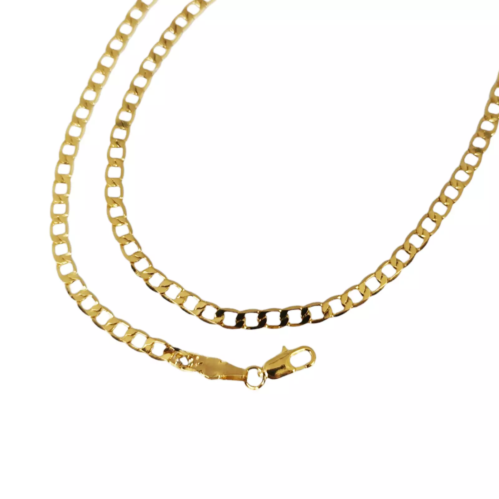 les trésors de lily Chaîne Acier 'Maille Gourmette Cubaine' doré 45 cm 4 mm [S1360]