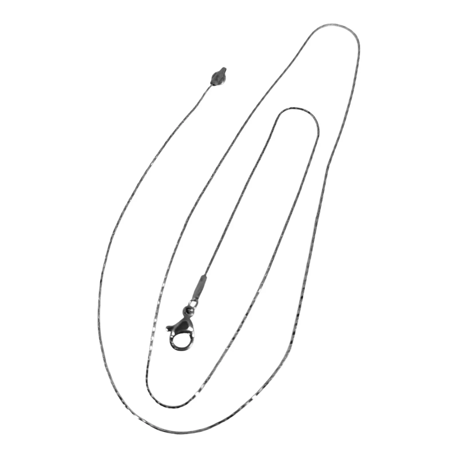 Les Trésors De Lily Chaîne Acier 'Maille Haricot' Argenté 50 Cm 1 Mm [S1365]