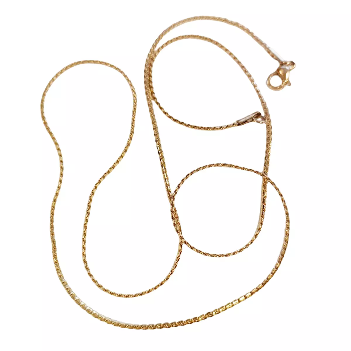 les trésors de lily Chaîne Acier 'Maille Haricot' doré 50 cm 1 mm [R8079]