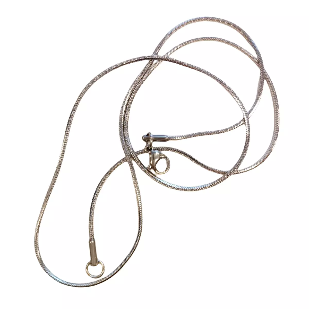 les trésors de lily Chaîne Acier 'Maille Serpent Carrée' doré 50 cm 1 mm [R8081]