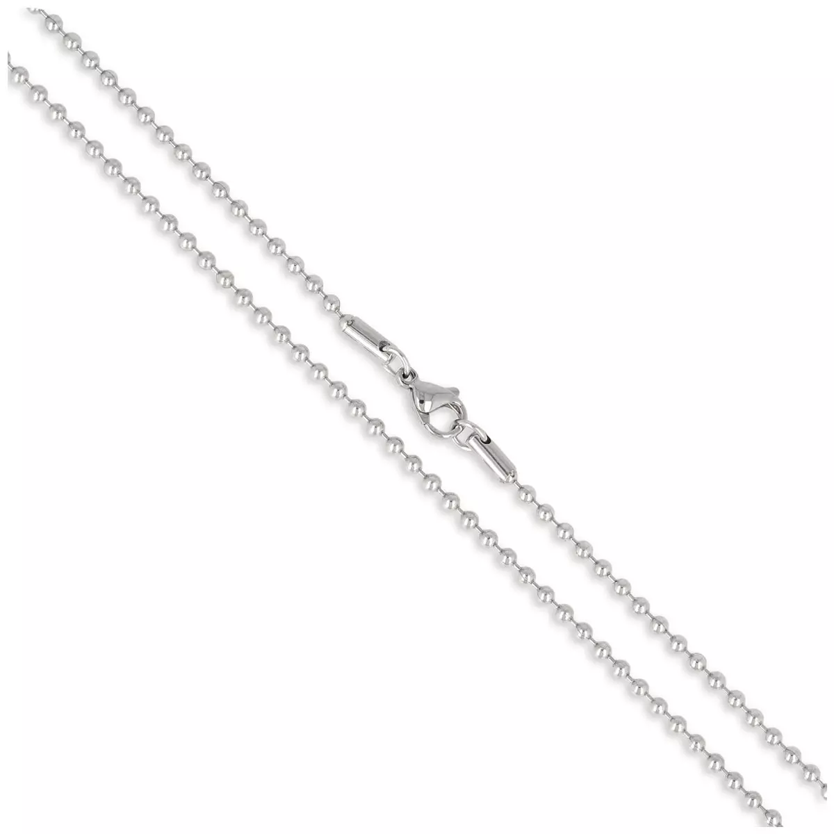 les trésors de lily Chaîne Acier 'Micro Billes' Acier 55 cm 24 mm [Q7362]