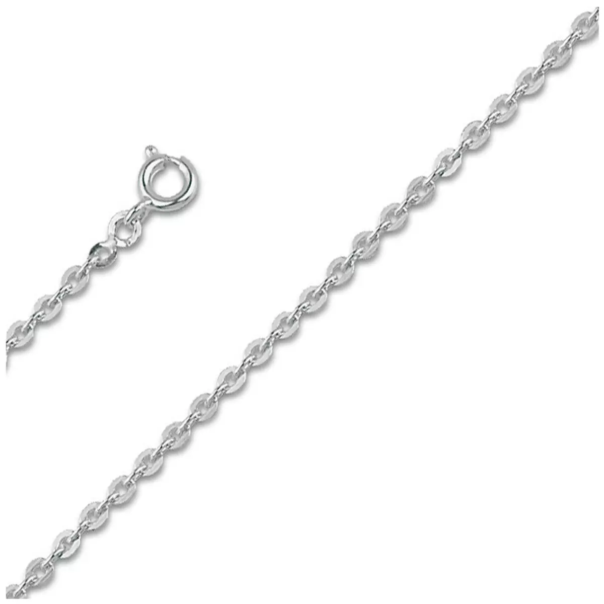 les trésors de lily Chaine argent artisanale 'Chorégraphie' argenté (rhodié) 45 cm 2 mm [R5737]
