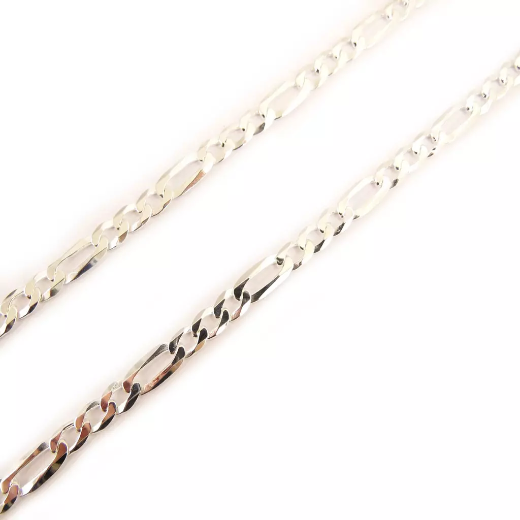 Les Trésors De Lily Chaine Argent 'Figaro 2' 50 Cm 6 Mm [L4620]