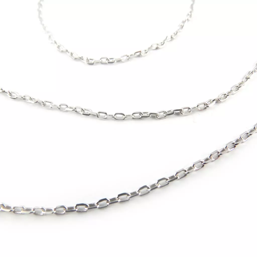 Les Trésors De Lily Chaine Argent 'Forçat' Argenté (rhodié) 95 Cm 2 Mm [L0462]