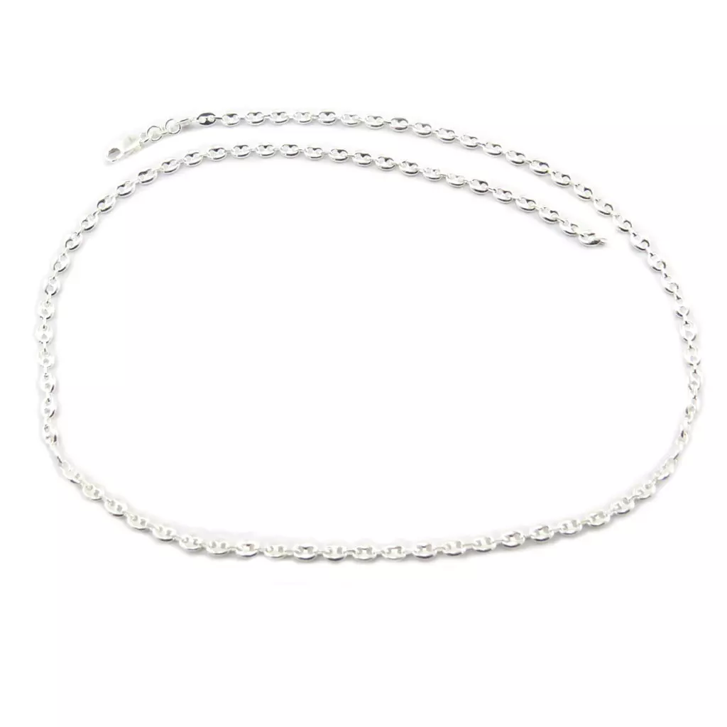Les Trésors De Lily Chaine Argent 'Grain De Café' 50 Cm 4 Mm [P9272]