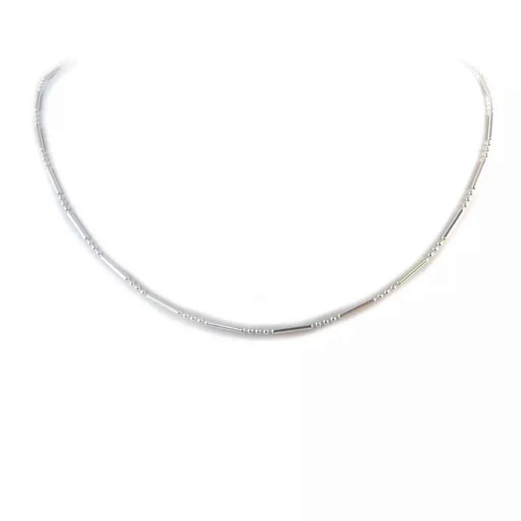 Les Trésors De Lily Chaine Argent 'Maille Boule Alternée' 40 Cm 2 Mm [P1715]