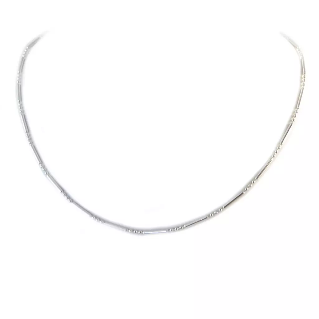 Les Trésors De Lily Chaine Argent 'Maille Boule Alternée' 40 Cm 2 Mm [P1715]