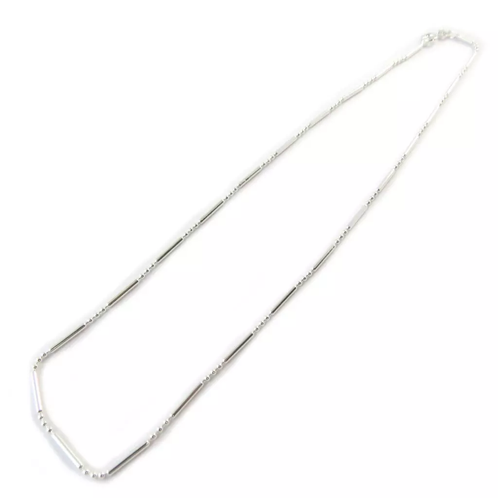 les trésors de lily Chaine Argent 'Maille Boule Alternée' 40 cm 2 mm [P1715]