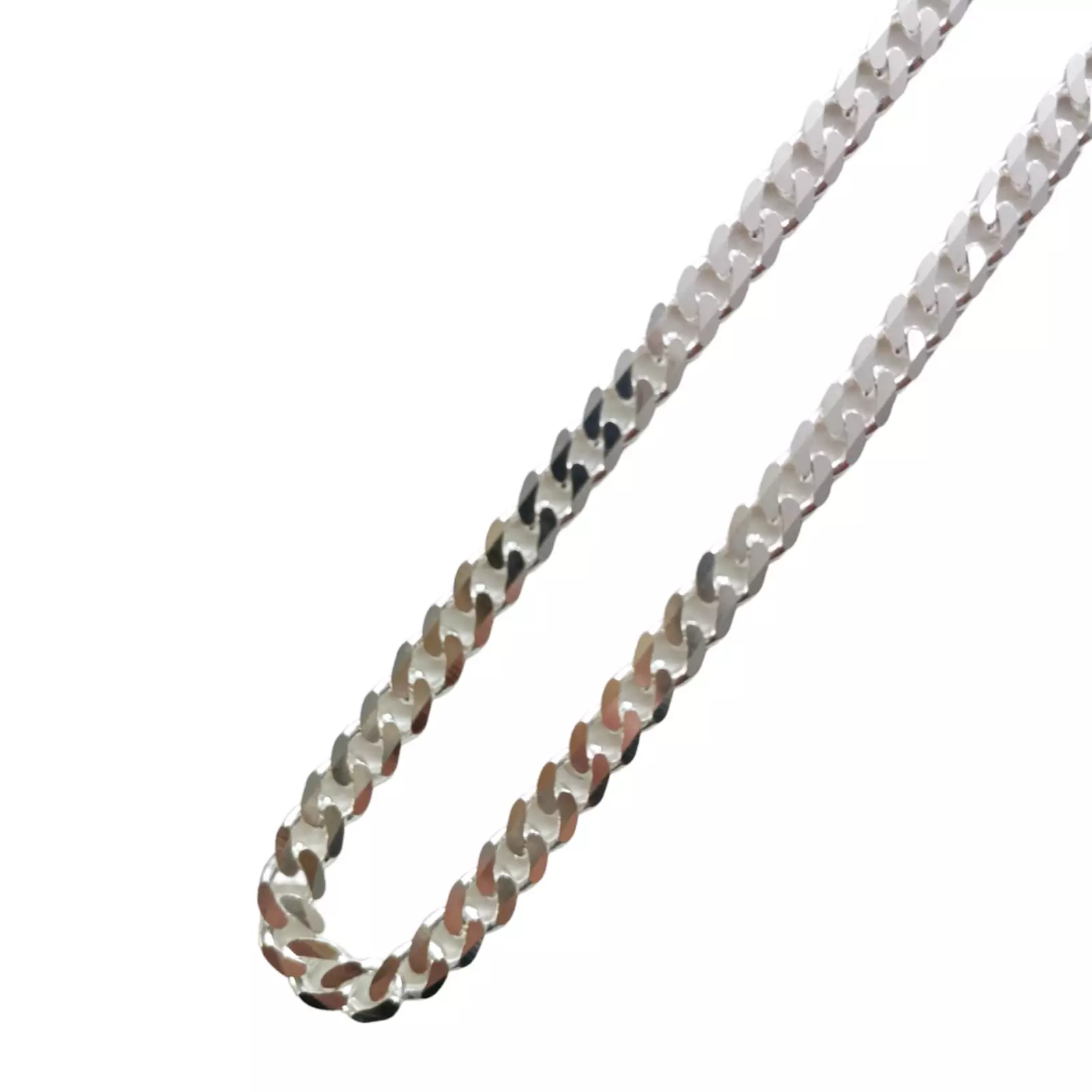Les Trésors De Lily Chaine Argent 'Maille Gourmette Cubaine' Argenté 55 Cm 6 Mm [S0893]