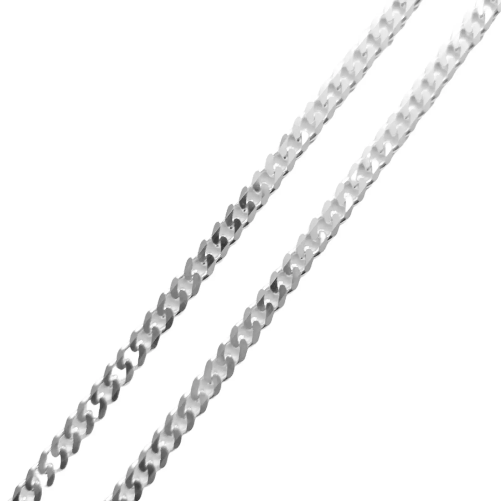 Les Trésors De Lily Chaine Argent 'Maille Gourmette Cubaine' Argenté 55 Cm 6 Mm [S0893]