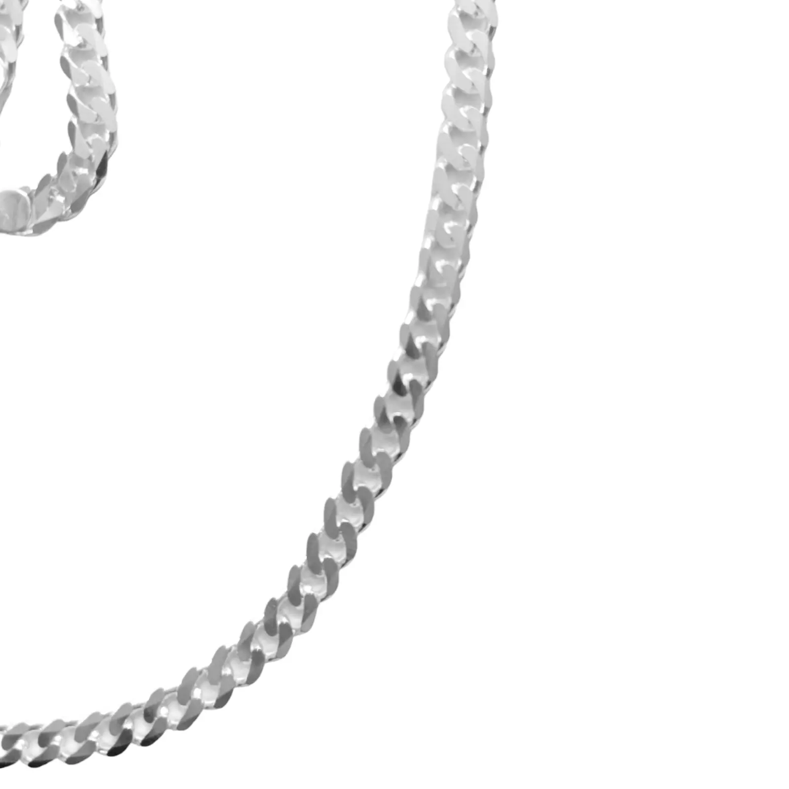 Les Trésors De Lily Chaine Argent 'Maille Gourmette Cubaine' Argenté 55 Cm 6 Mm [S0893]