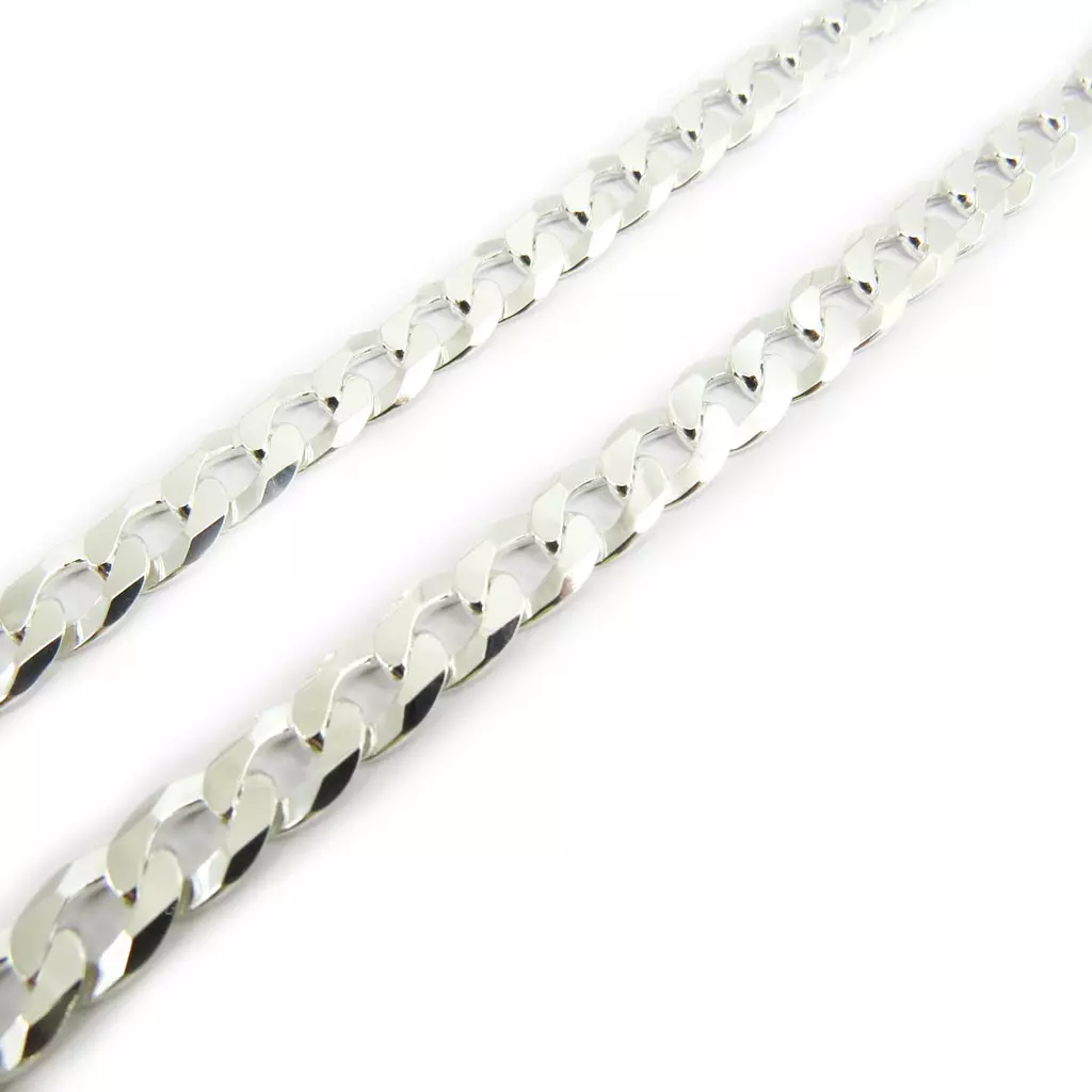 Les Trésors De Lily Chaine Argent 'Maille Gourmette Fantaisie' 55 Cm 8 Mm [L5666]