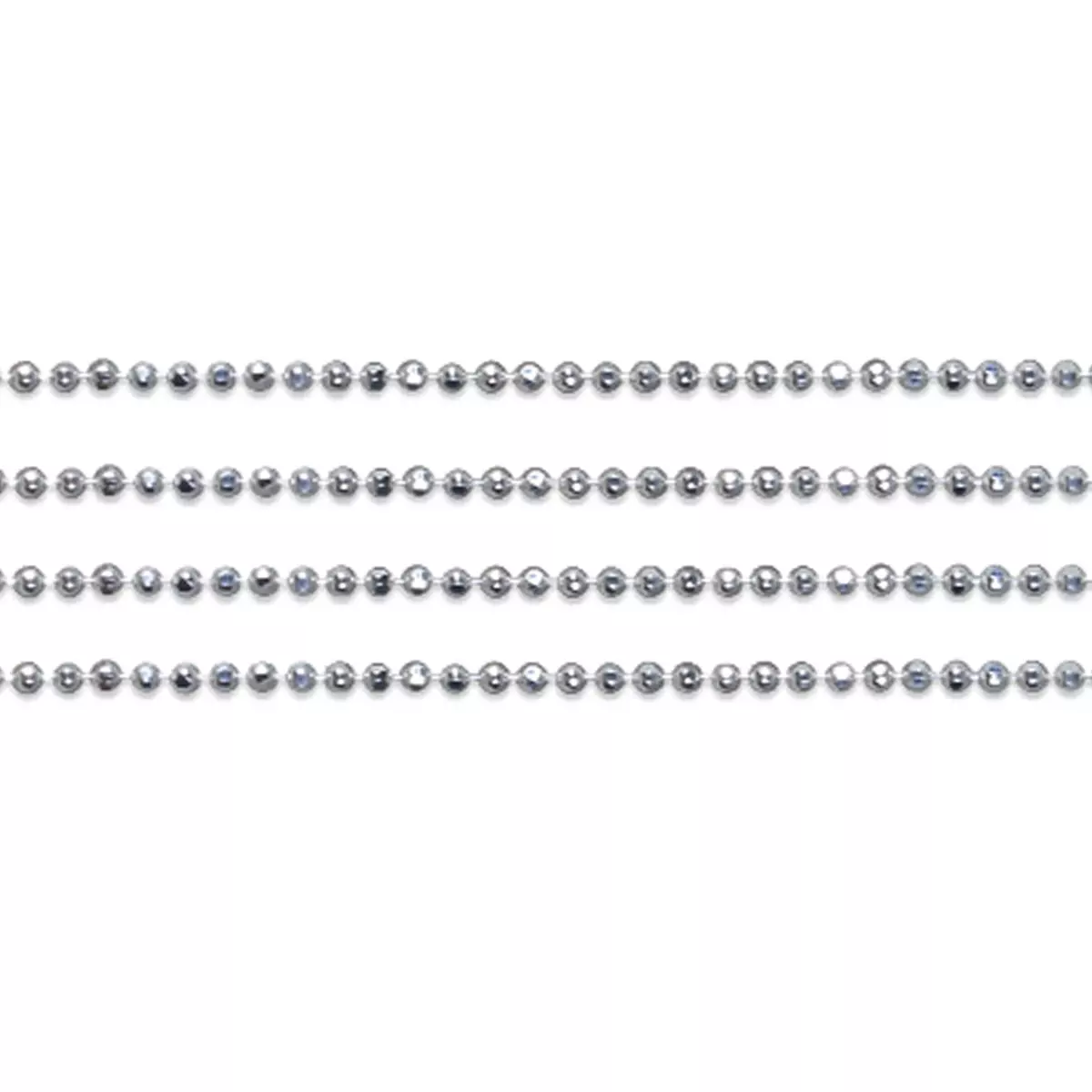 Les Trésors De Lily Chaine Argent 'Micro Billes' Argenté (rhodié) 40 Cm 1 Mm (diamanté) [R4056]