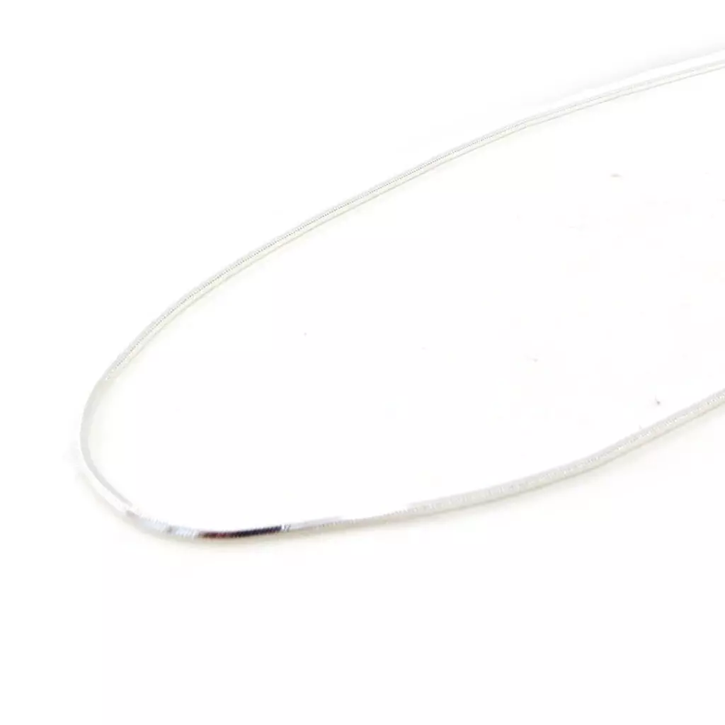 les trésors de lily Chaine Argent 'Serpent Carrée Diamantée' argenté 40 cm 14 mm [C7301]
