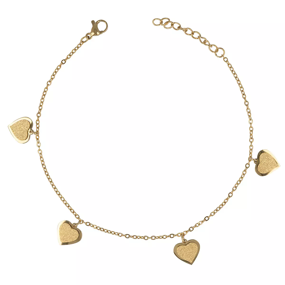 Les Trésors De Lily Chaine Cheville Acier 'Love' Doré 10 Mm [R7429]