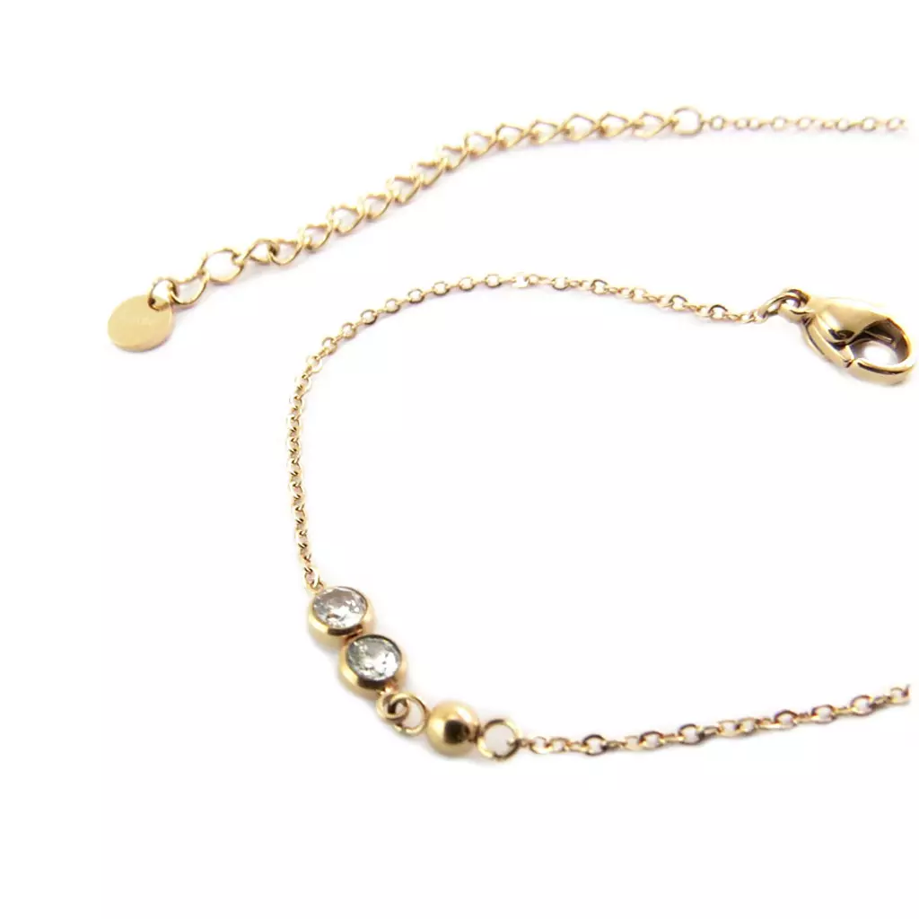 Les Trésors De Lily Chaine Cheville Acier 'Monde Marin' Doré Rosé (gold Pink) 255 Cm Ancre 15x13 Mm [P7817]