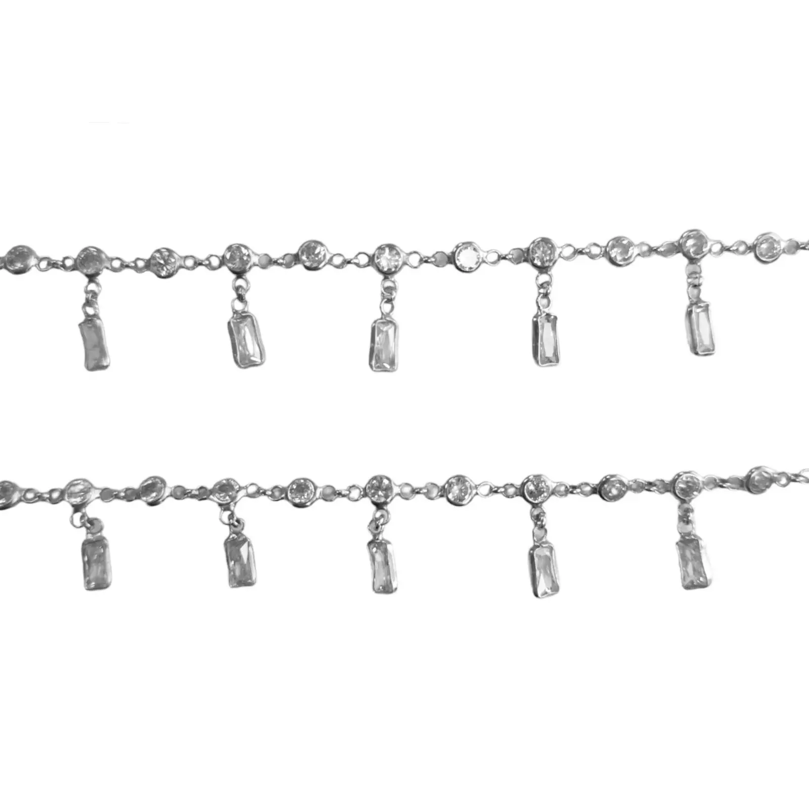 Les Trésors De Lily Chaîne Cheville Argent 'Arégonde' Blanc Argenté (rhodié) 13x2 Mm [S0777]