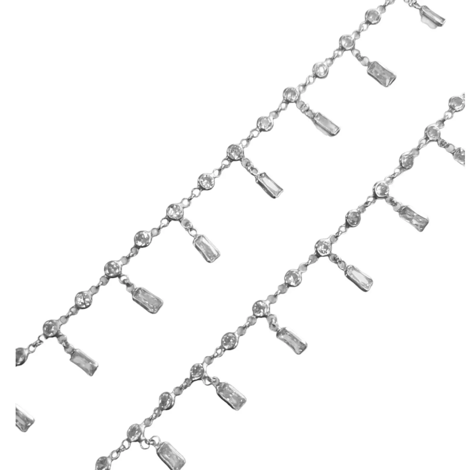 Les Trésors De Lily Chaîne Cheville Argent 'Arégonde' Blanc Argenté (rhodié) 13x2 Mm [S0777]