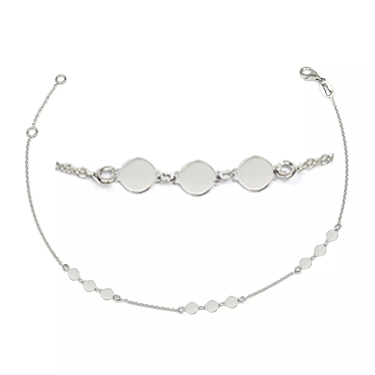 Les Trésors De Lily Chaine Cheville Argent 'Chorégraphie' Argenté (rhodié) 4 Mm [R3733]