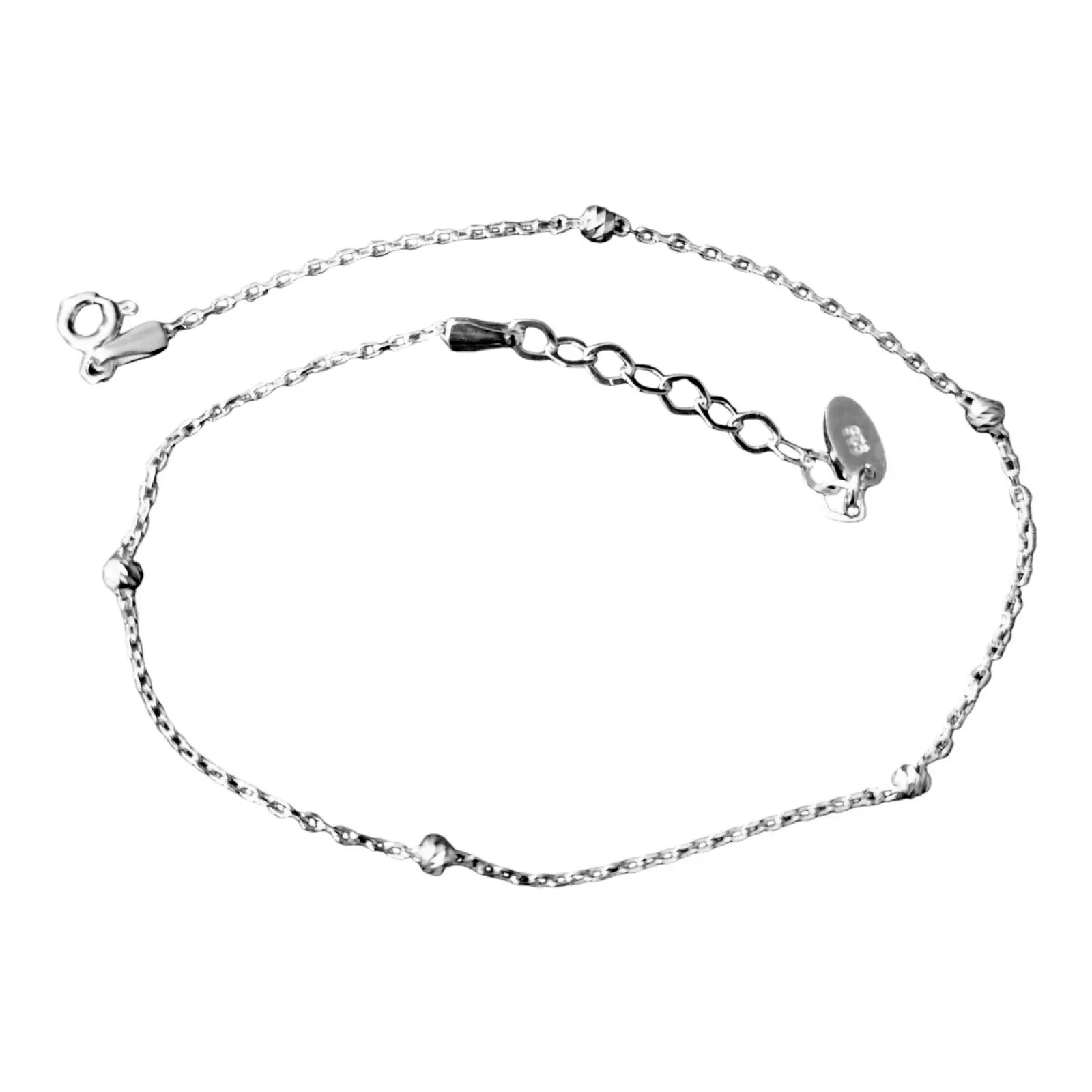 Les Trésors De Lily Chaine Cheville Argent 'Cleopatra' Argenté 3 Mm [S1235]
