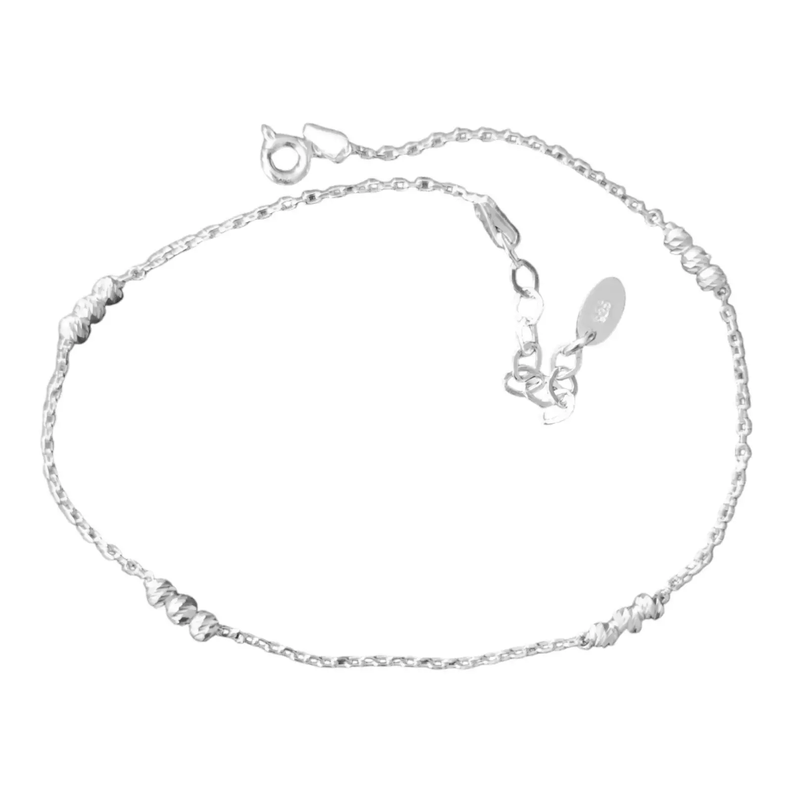 les trésors de lily Chaine Cheville Argent 'Cleopatra' argenté 3 mm [S1234]