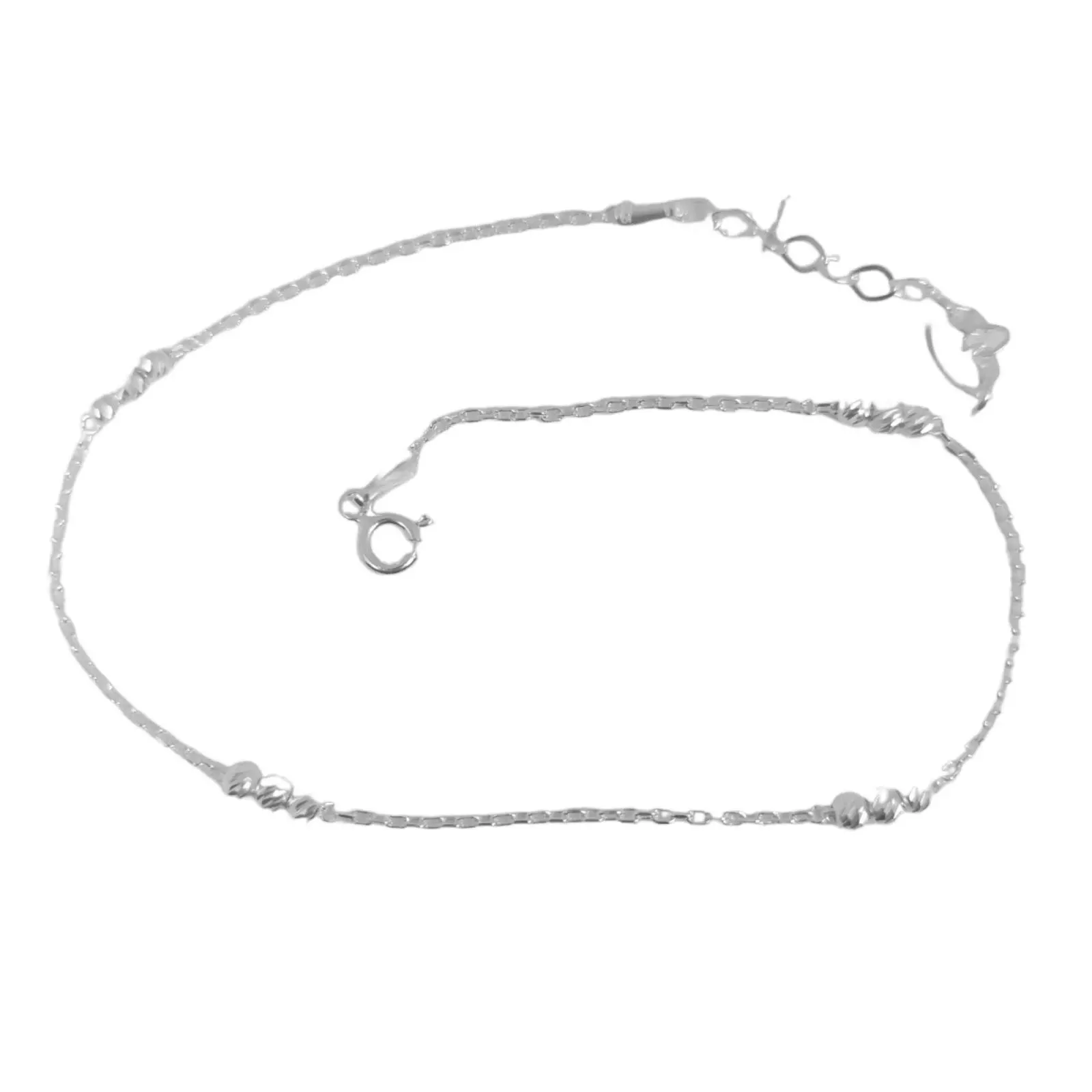 les trésors de lily Chaine Cheville Argent 'Cleopatra' argenté (rhodié) 3 mm [S0956]