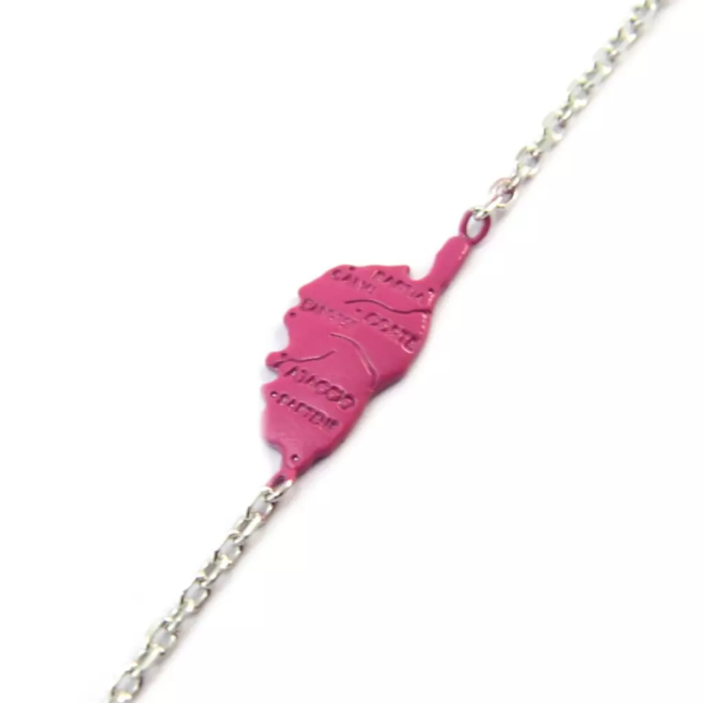 Les Trésors De Lily Chaîne Cheville Argent 'Corsica' Rose Argenté (Corse) 15x7 Mm [P2600]