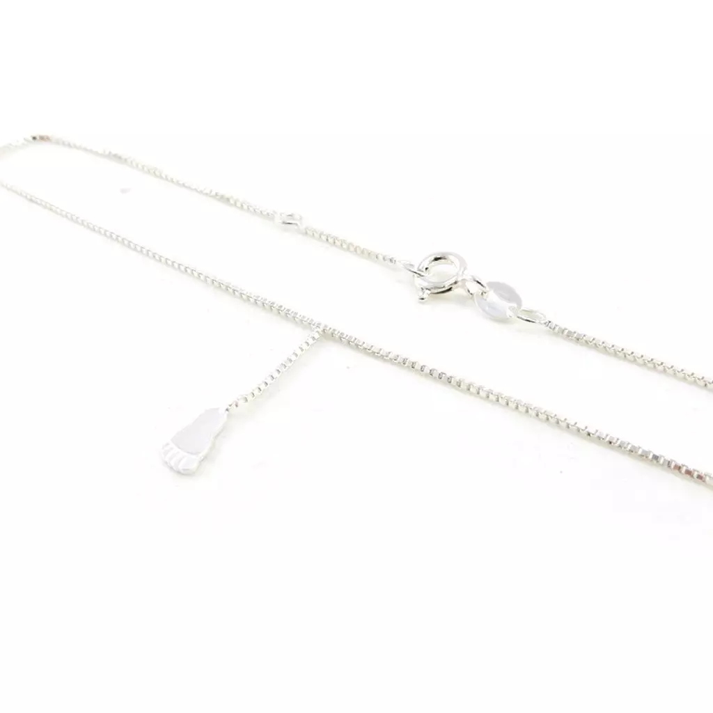 Les Trésors De Lily Chaîne Cheville Argent 'Empreinte' Argenté 24x4 Mm (pied) [J0119]