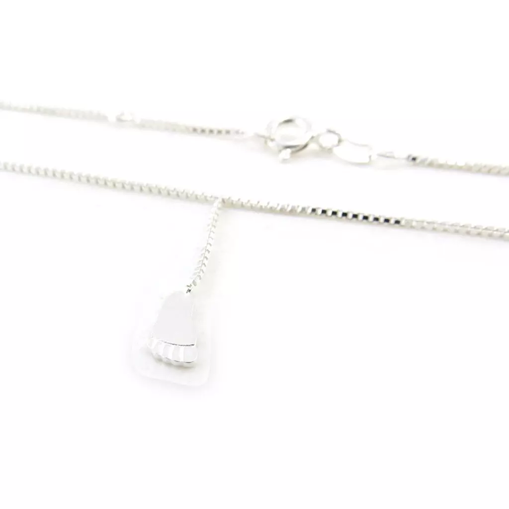 les trésors de lily Chaîne Cheville argent 'Empreinte' argenté 24x4 mm (pied) [J0119]