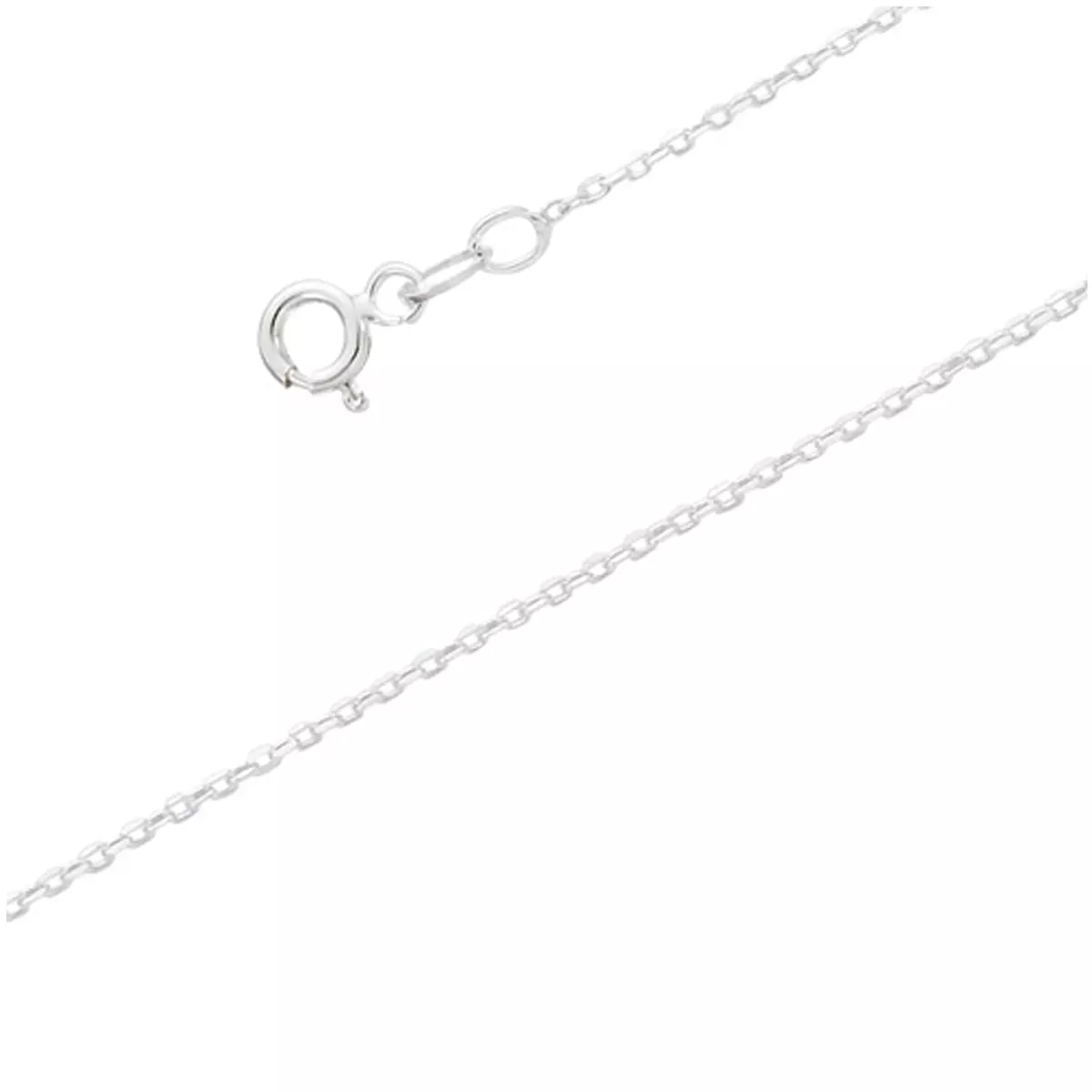 les trésors de lily Chaîne Cheville Argent 'Forçat' argenté 23 cm 1 mm [Q8213]