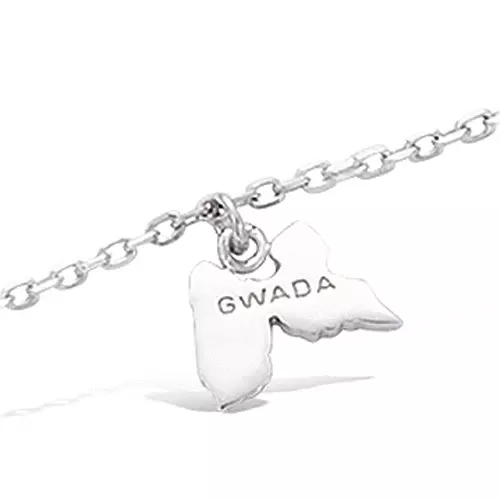 les trésors de lily Chaîne Cheville argent 'Gwada' argenté (rhodié) 9x10 mm [I3642]