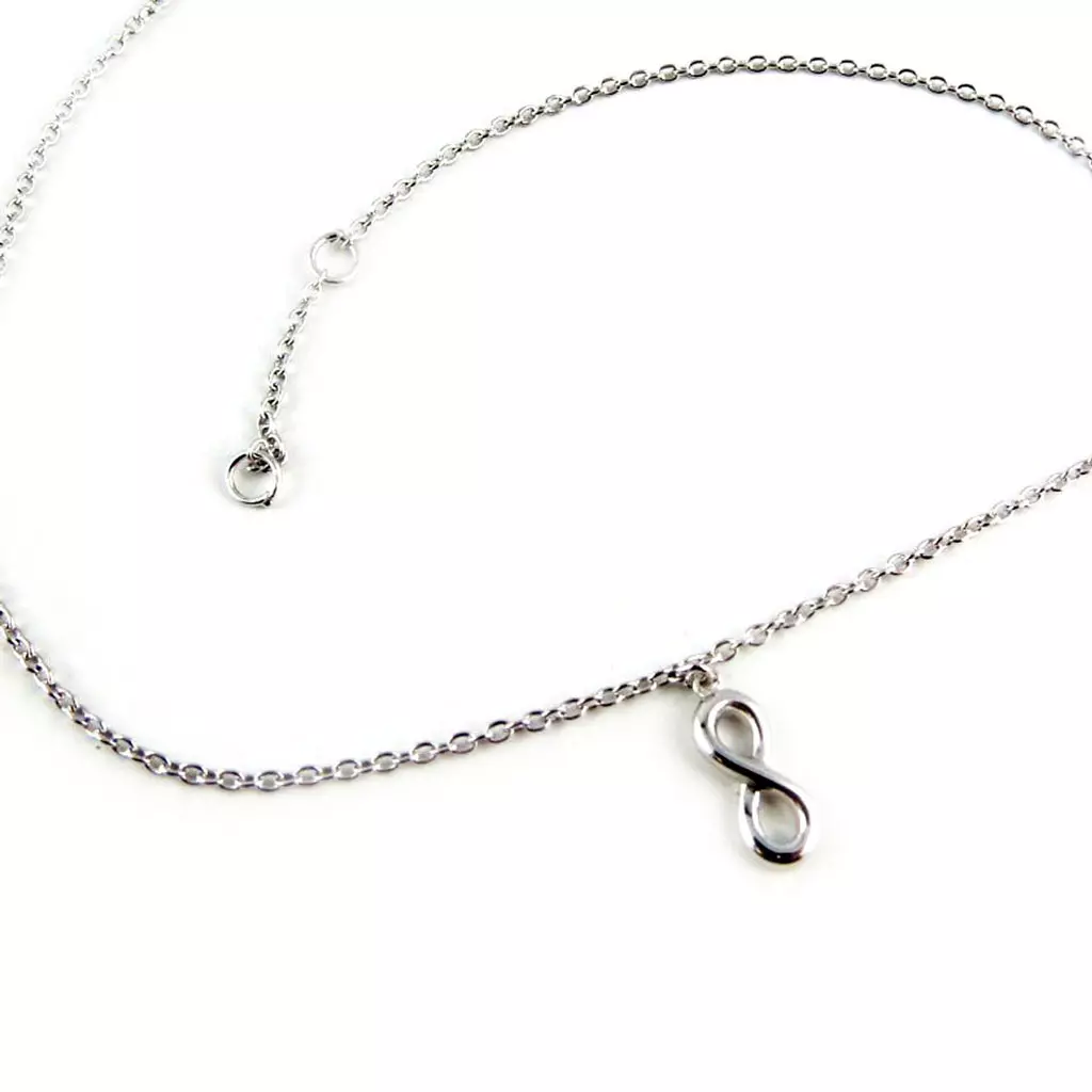 Les Trésors De Lily Chaîne Cheville Argent 'Infini' Argenté (rhodié) 9x4 Mm [K9142]