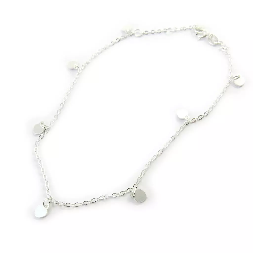 Les Trésors De Lily Chaîne Cheville Argent 'Love' Argenté [M6959]