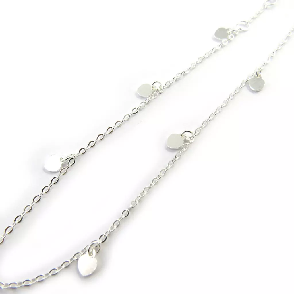 Les Trésors De Lily Chaîne Cheville Argent 'Love' Argenté [M6959]