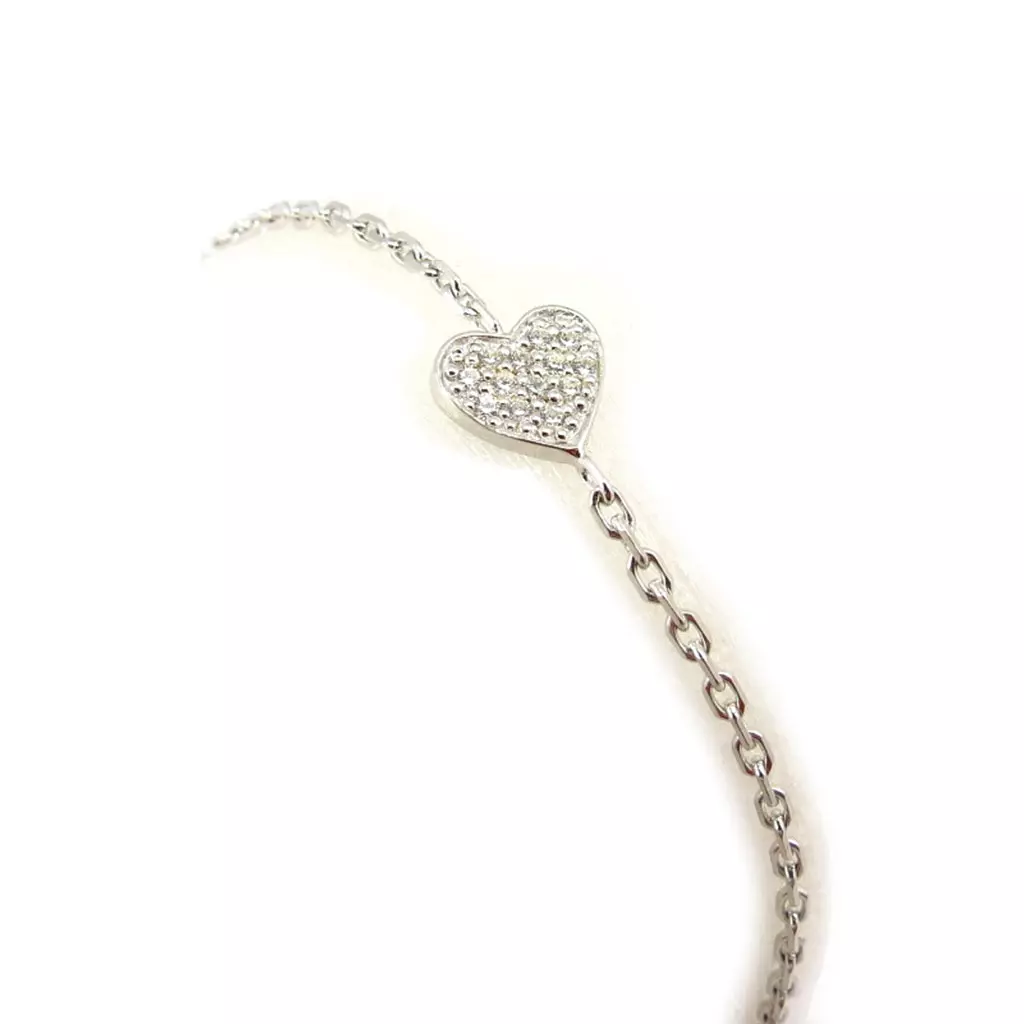 Les Trésors De Lily Chaîne Cheville Argent 'Love Divine' [F0097]
