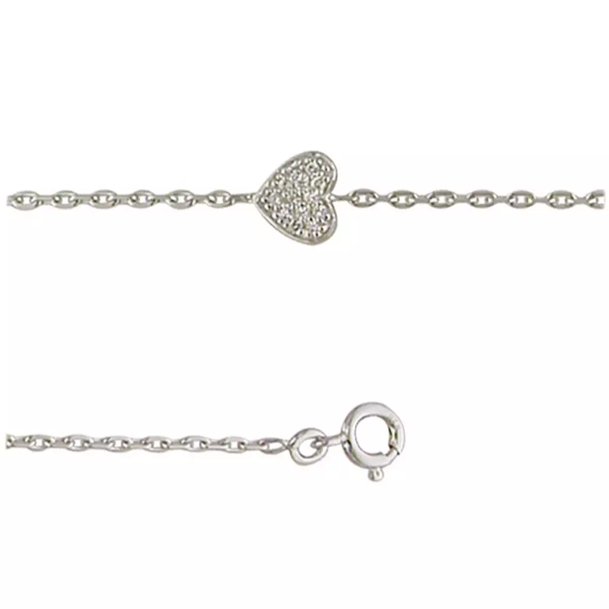 les trésors de lily Chaîne Cheville Argent 'Love Divine' [F0097]