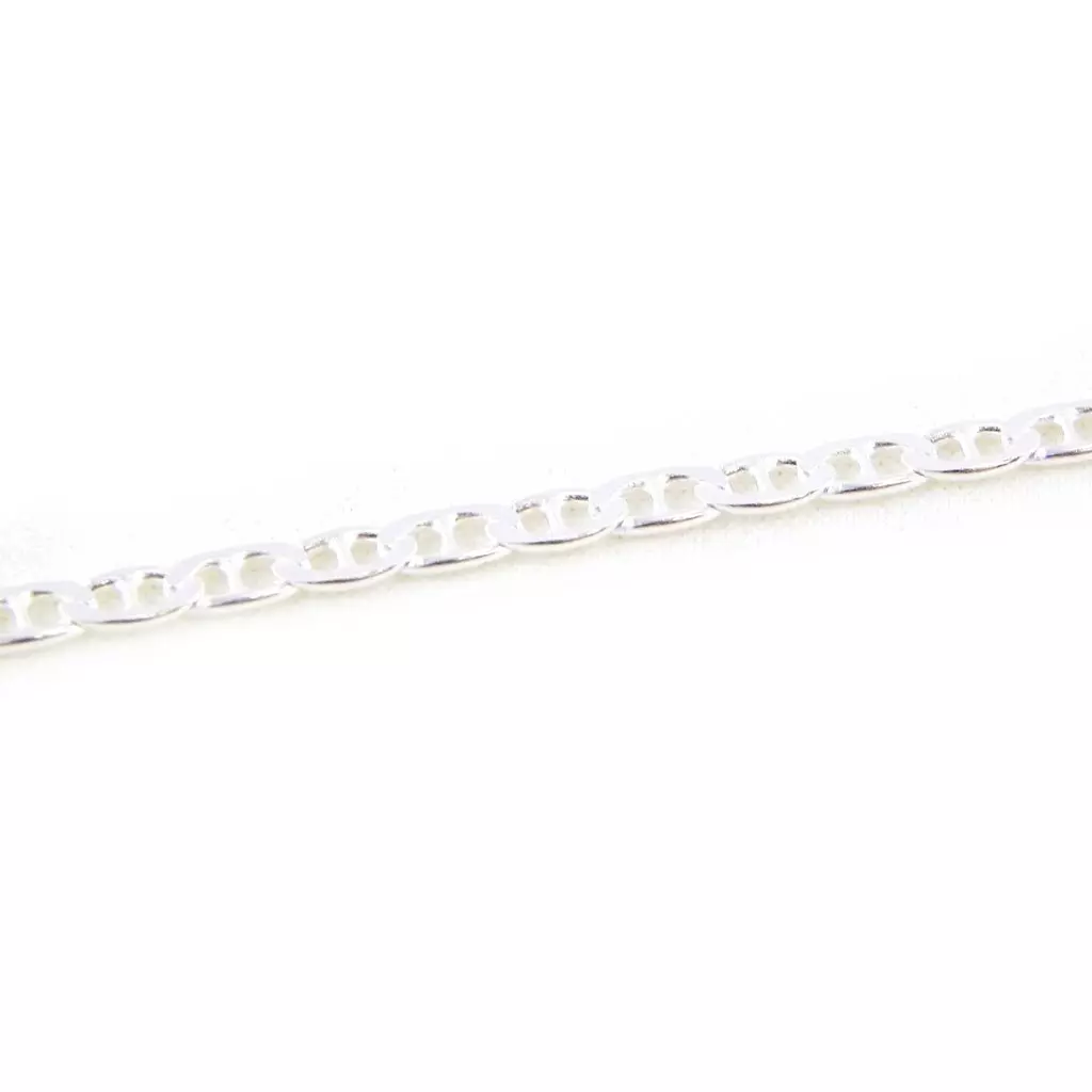Les Trésors De Lily Chaîne Cheville Argent 'Marine' Argenté 2 Mm [H5380]