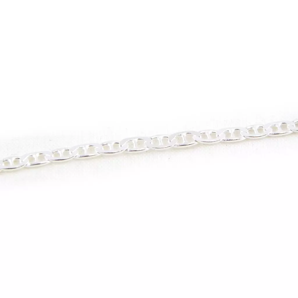 Les Trésors De Lily Chaîne Cheville Argent 'Marine' Argenté 2 Mm [H5380]